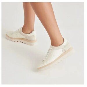 NEW DOLCE VITA Leather Jorgie Sneakers for women in White Leather 725 3j7